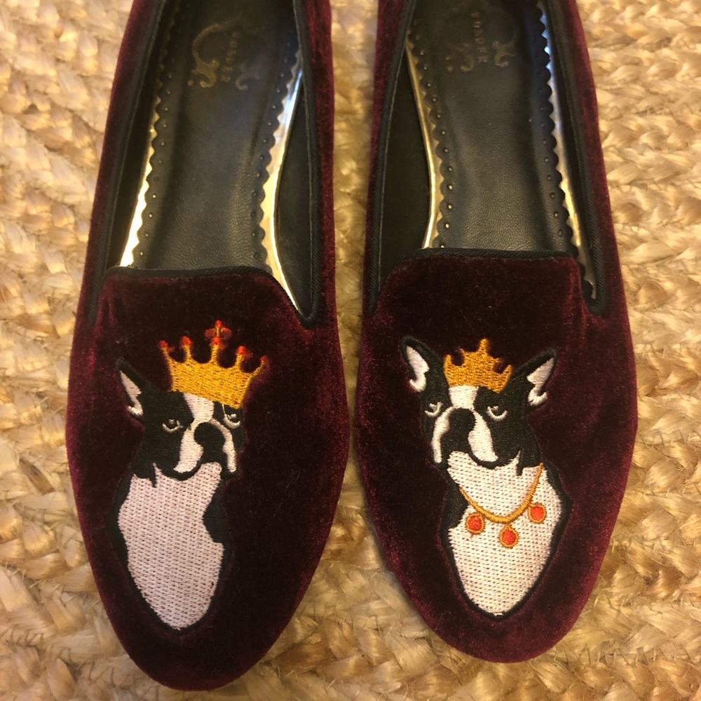 Maroon C Wonder Frenchie / Boston Terrier Loafer